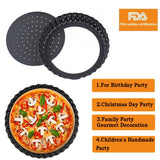 Perforated Pizza Baking Pan Bakeware Kitchen Mesh Tray Carbon Steel Non-stick Pizza Fruit Pie Cake Mould Baking Pan 5/8/9inch