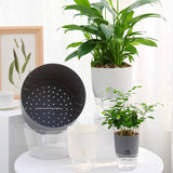 Self Watering Pots for Indoor Plants Self Watering Flower Pot with Cotton Rope Transparent Plastic Planter for Indoor Golden