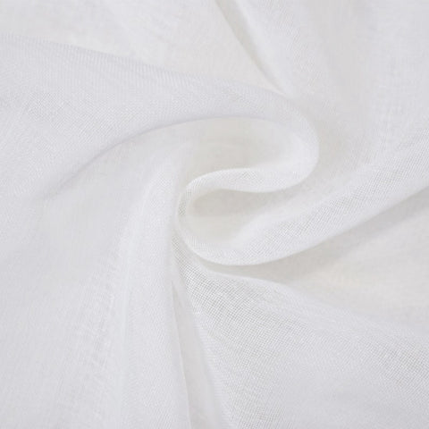 1PC white curtain / W132 x H213cm / Grommet Top